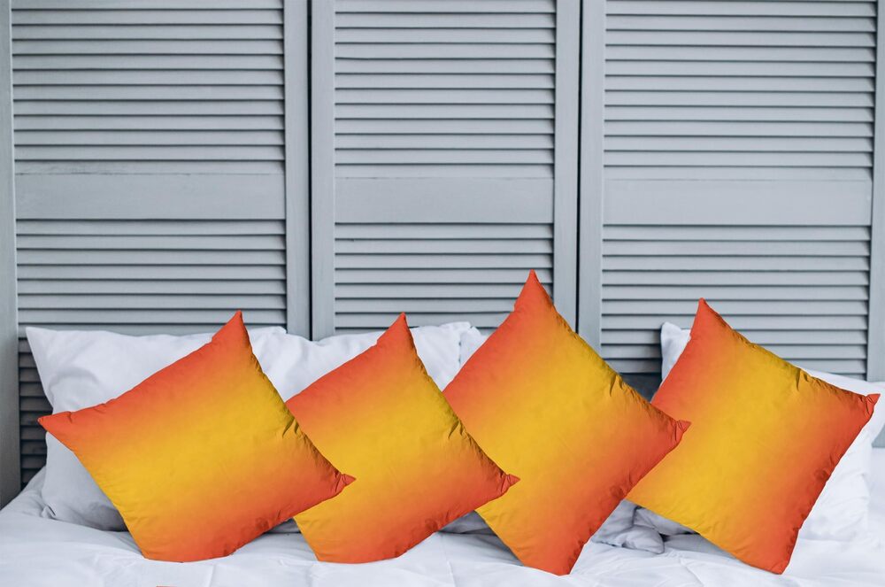 8633 Ombre Pillow Cushion Cover Pack of 4, Tropical Sunset Seasons of The
